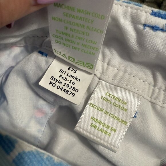 Lilly Pulitzer Callahan Shorts Size 6 into the deep Blue Tropical Seashell - Picture 12 of 14